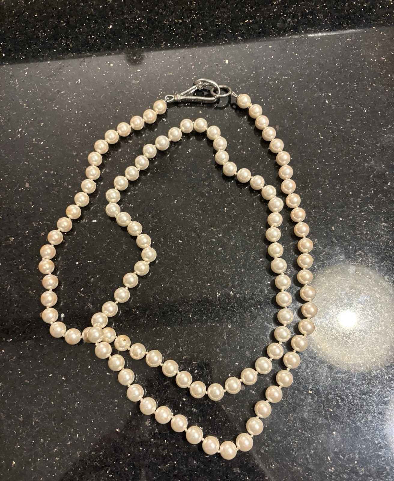 Vintage 23’ Henri Bendel Faux Pearl Necklace- has some discoloration