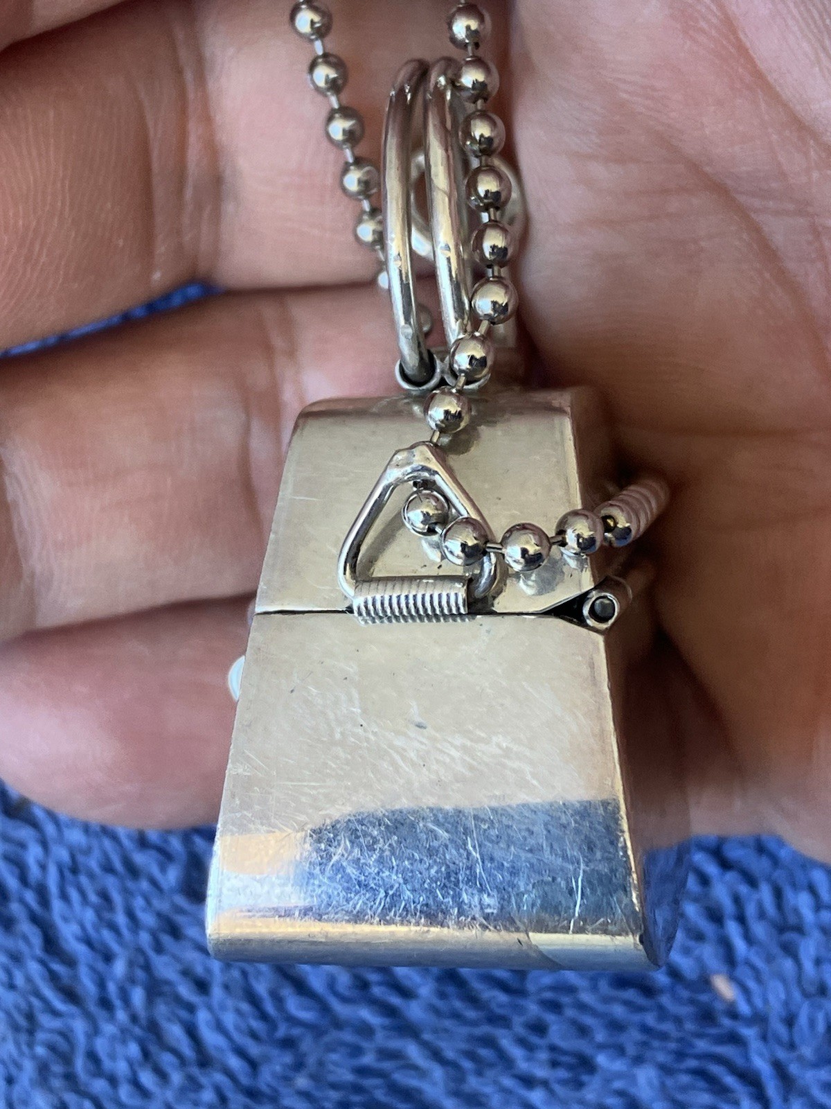 Vintage 996 Mexico Td- 116 Sterling Silver 925 Small Purse Pendant Necklace
