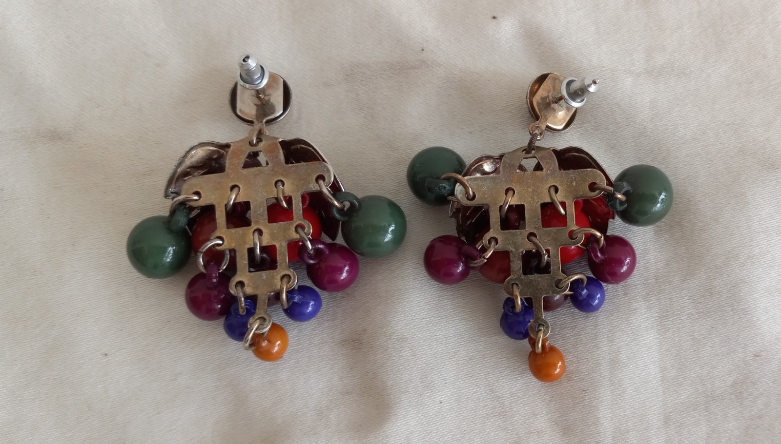 Vintage Grape Cluster Style Earrings