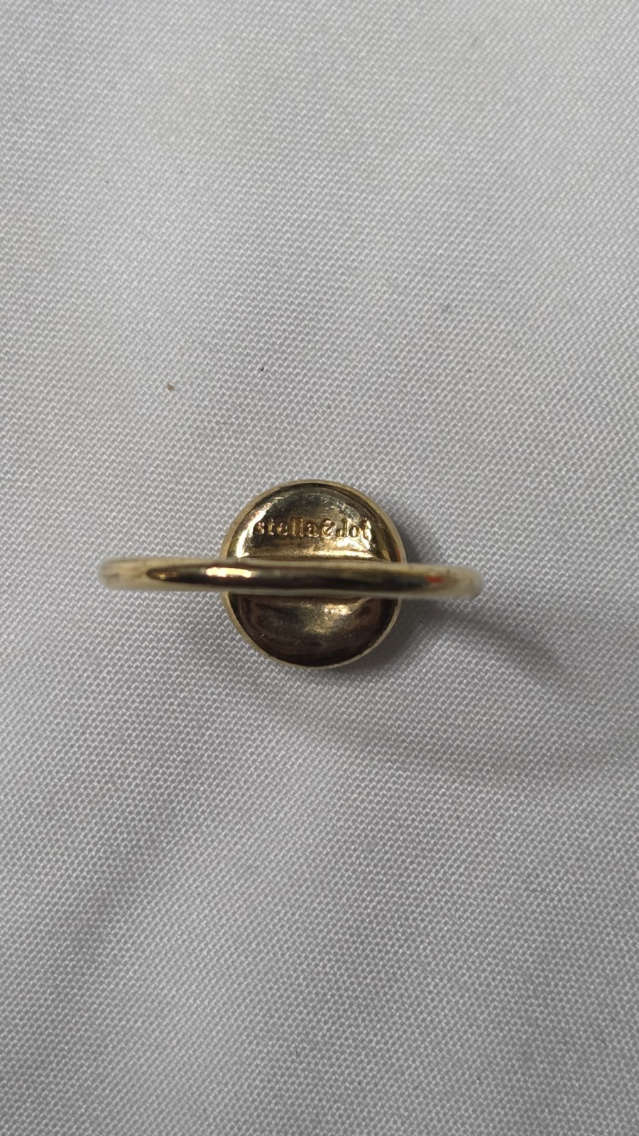 Vintage Stella & Dot, Gold-Plated, Aventurine, Size 7 Ring (1187)
