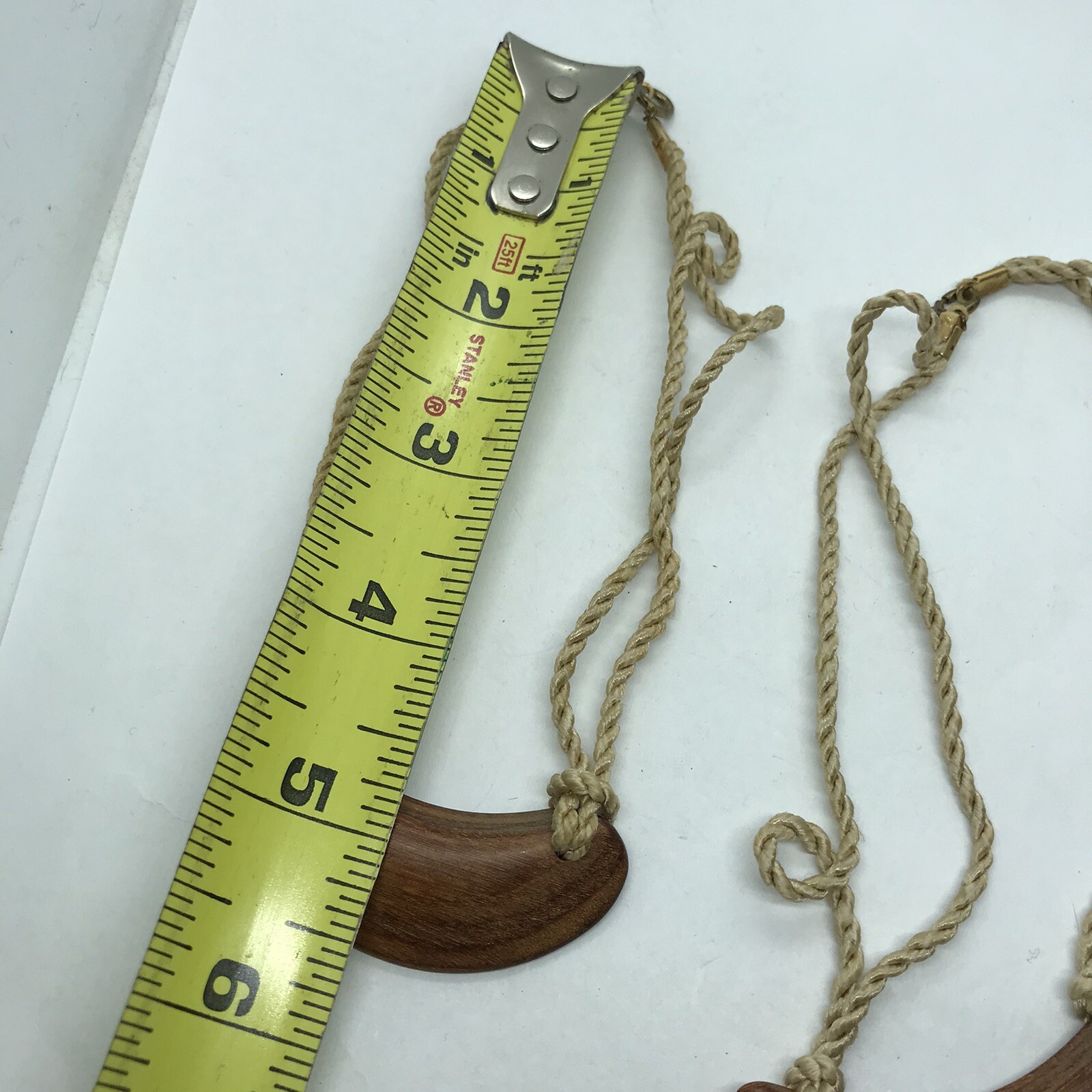 Vintage Necklace Lot Boho Wood Corded Natural Earth tones Brown Choker 70s hippy
