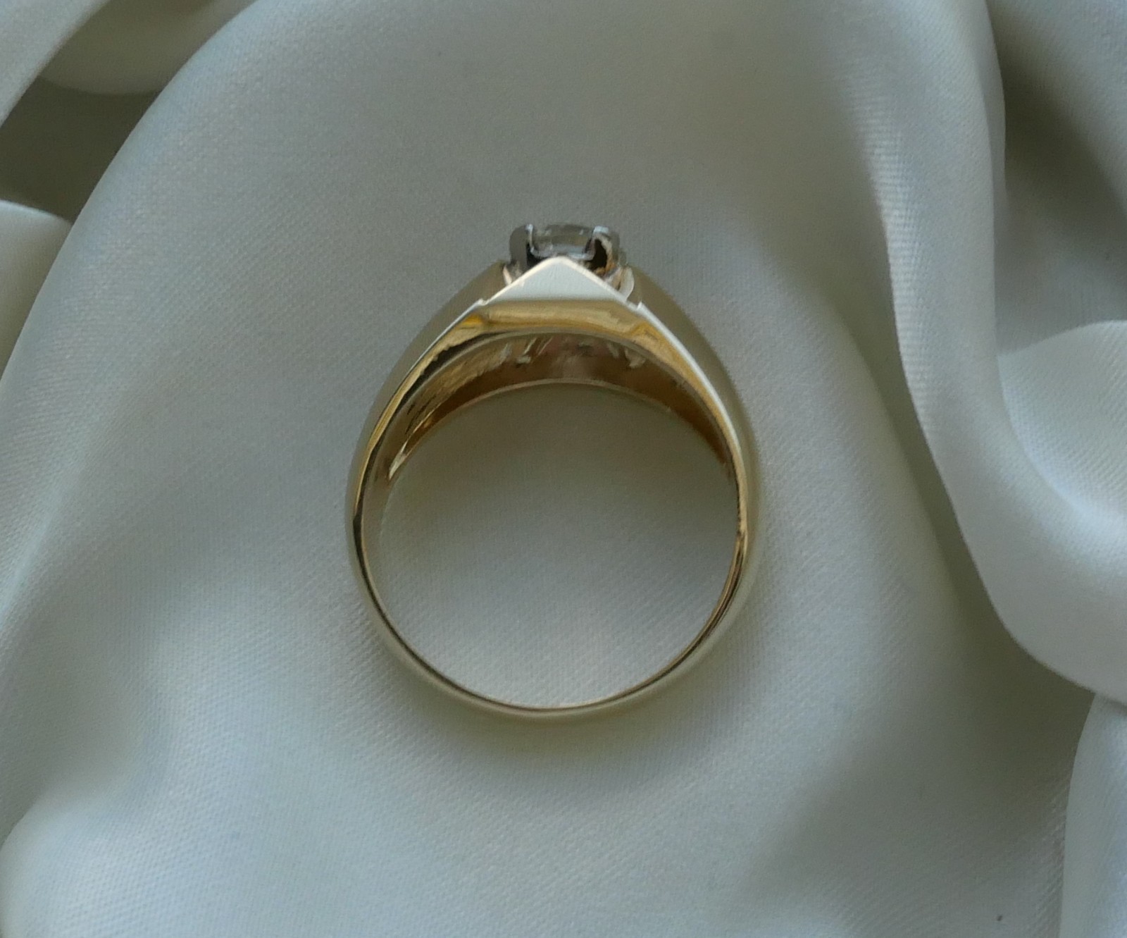 Vintage 14K Yellow Gold 0.90 Ct Old European Cut Diamond Ring 5.3 Gr Sz 8.75