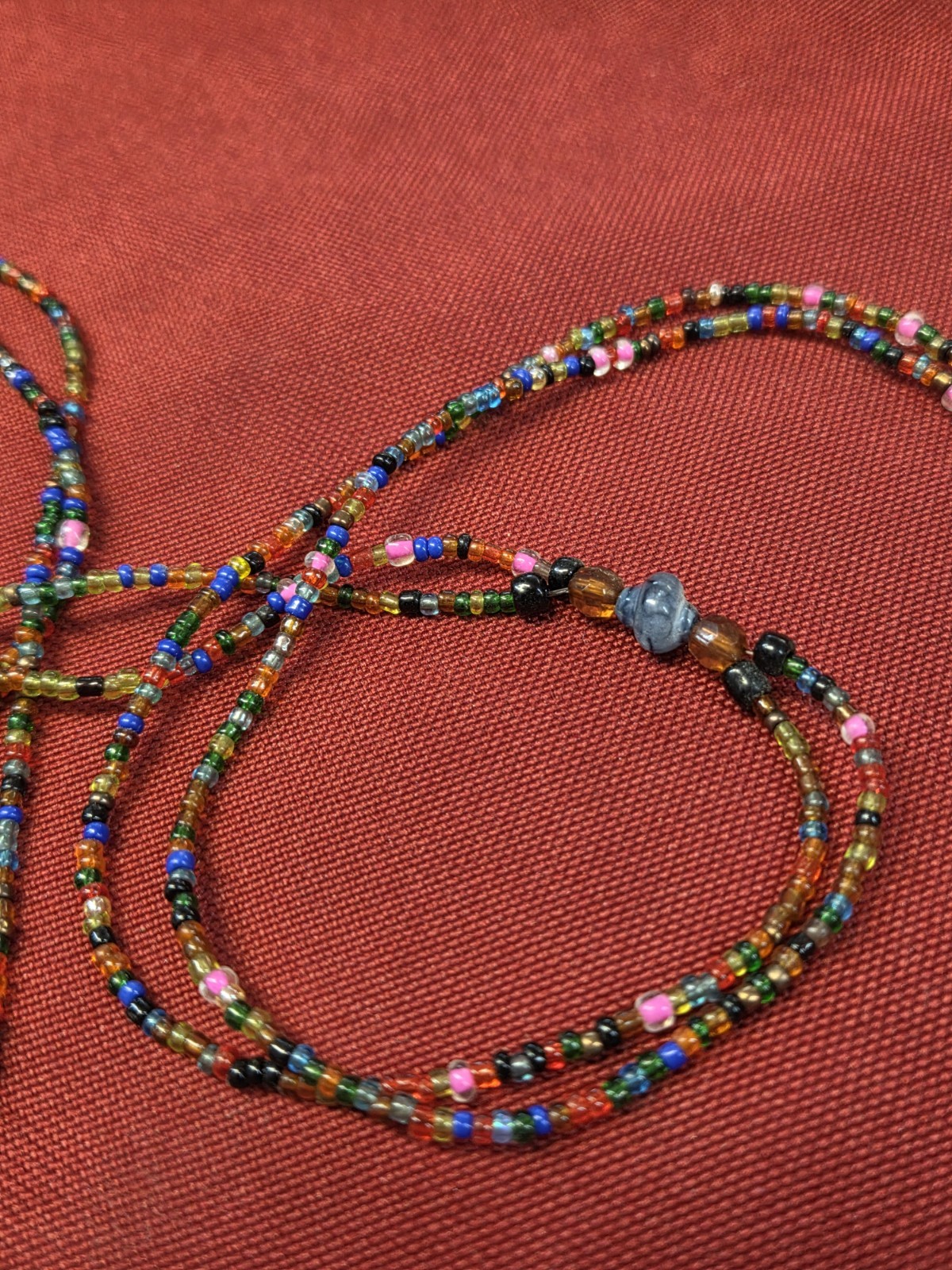 Vintage Multi-Strand Seed Bead Necklace 4 Strand Wrap Boho Tribal Glass Beads…