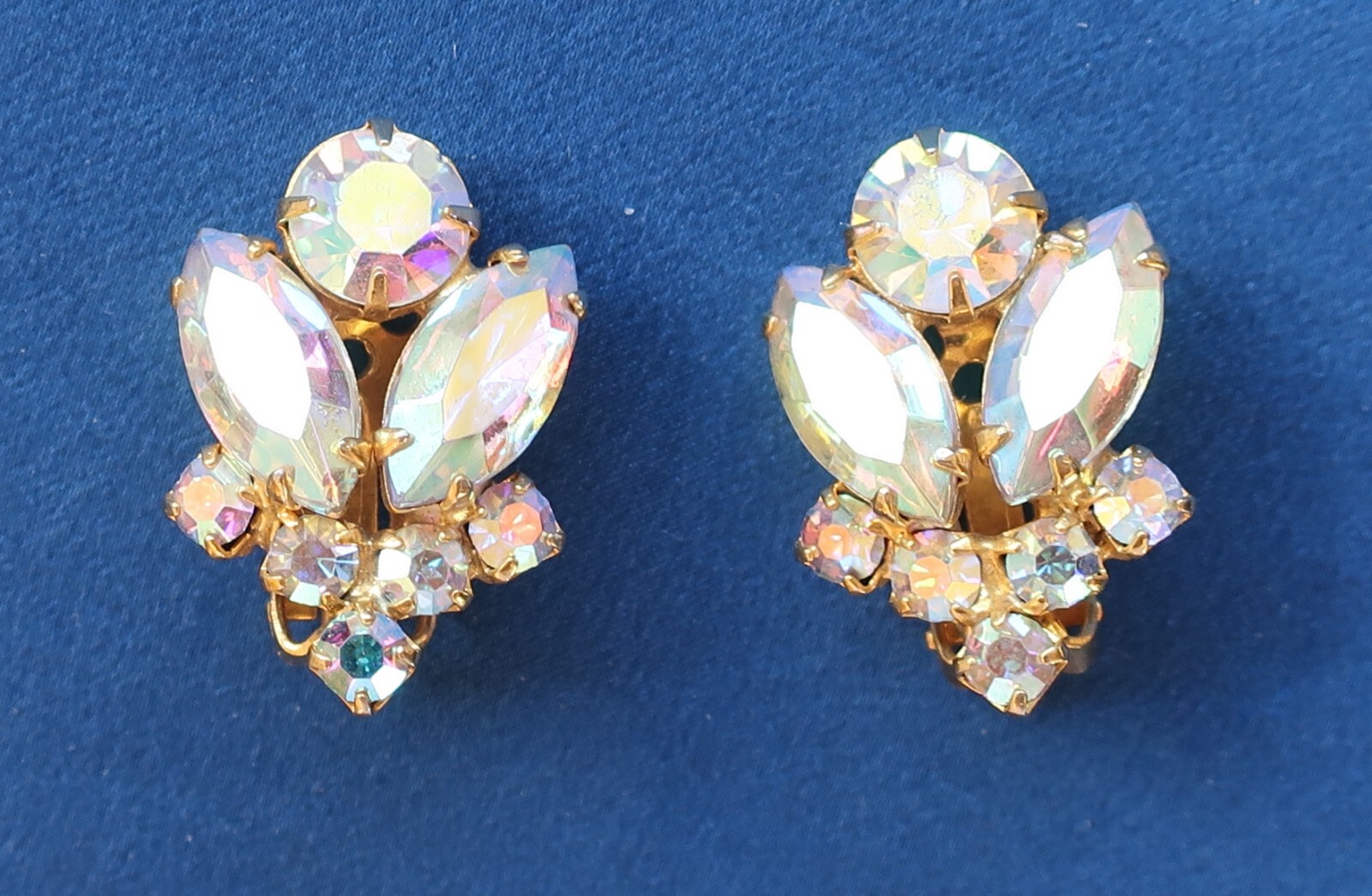 RARE DeLizza and Elster, Juliana, Aurora Borealis Brooch, Bracelet and Earrings