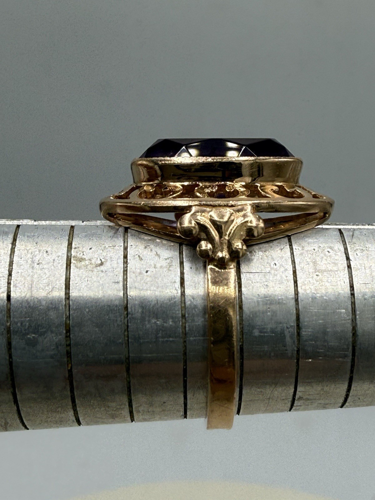 Vintage Soviet Solid Rose Gold Ring 14 K 583 Size 8.5