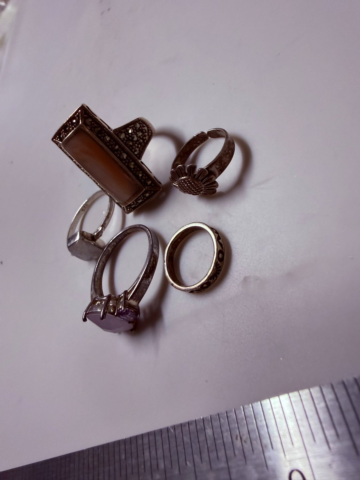 Collection Lot Amazing Vintage and Modern Sterling Silver Rings #Decor – W5