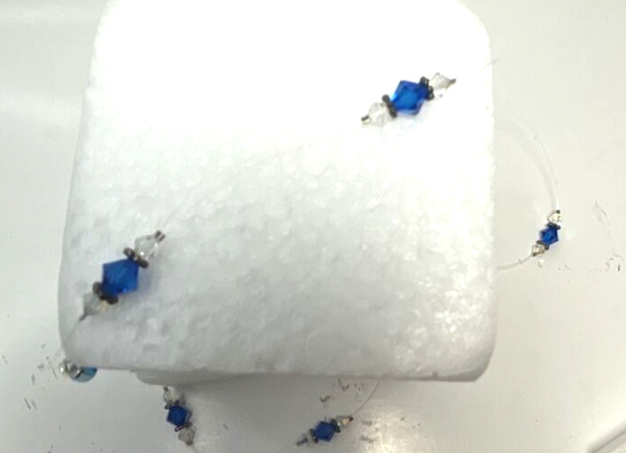 invisible chain crystal? sea glass? topaz? Lobster claw clasp Stunning