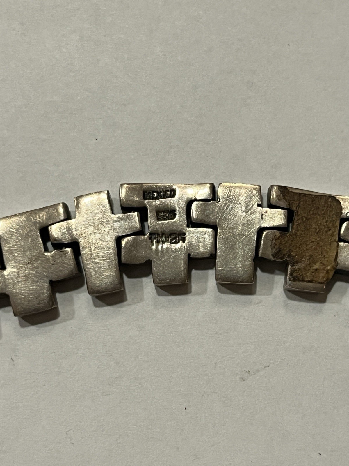 Vintage Sterling Silver Handmade Bracelet Made In Mexico 76 Grams
