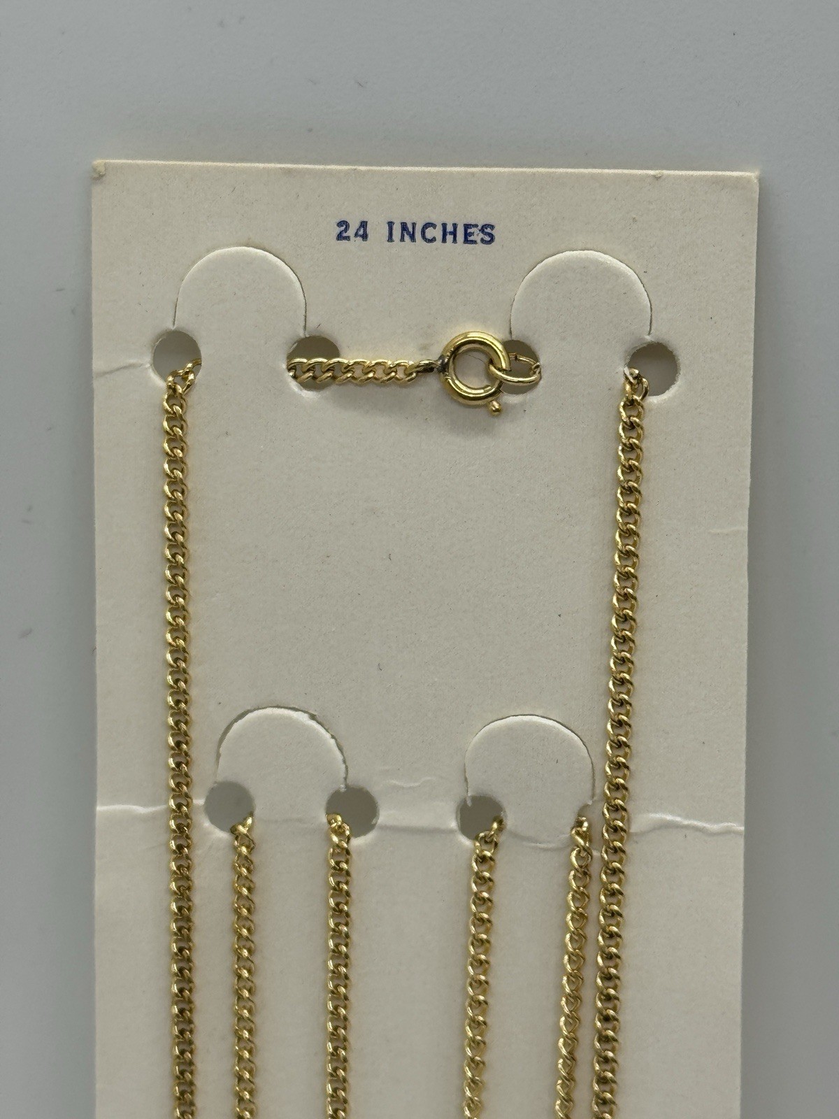 NEW (NOS) Gold Filled Chain Necklace 2mm 24″ SOLDERED LINKS