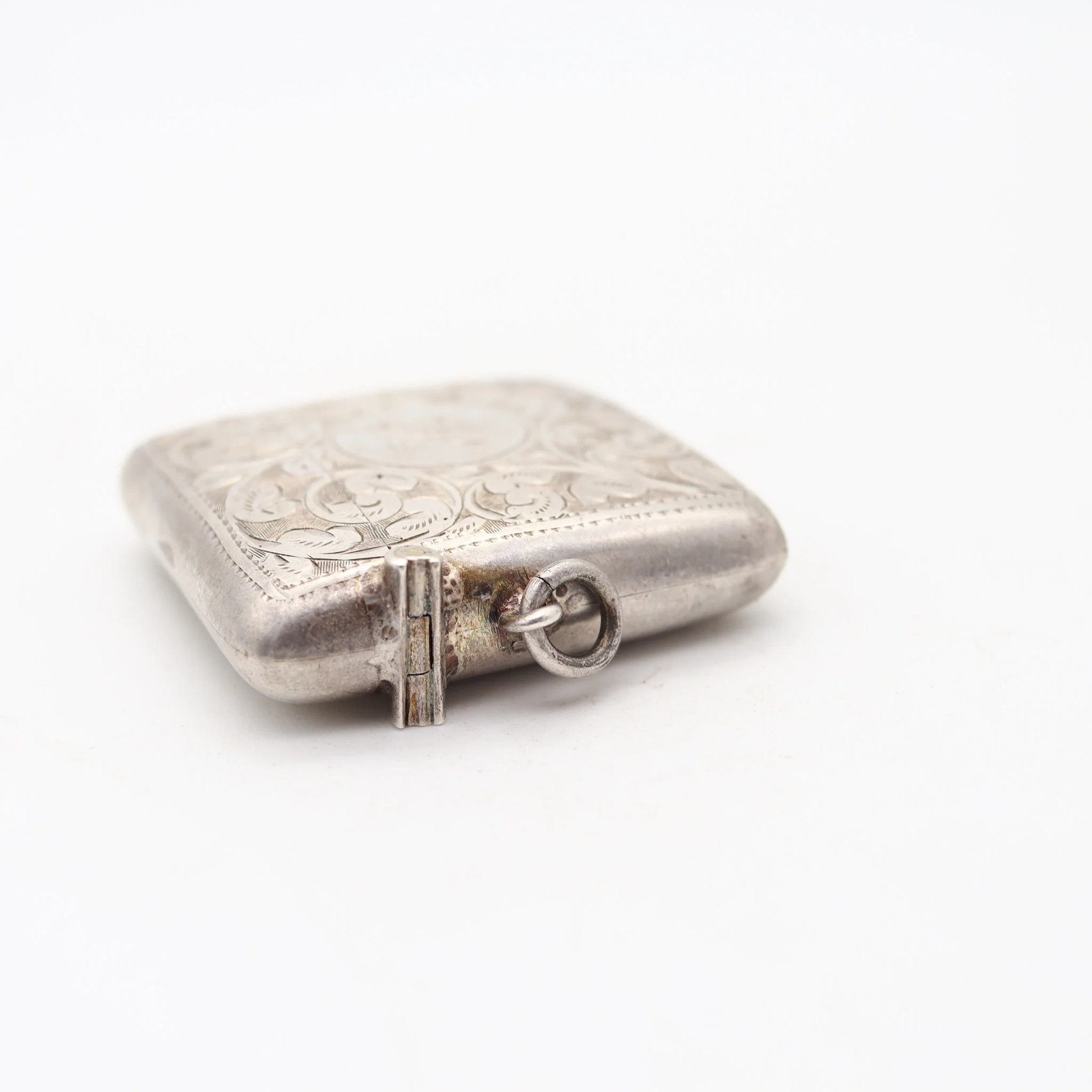 JAMES DEAKIN & SONS 1911 Chester Curved Vesta Matches Box In .925 Sterling