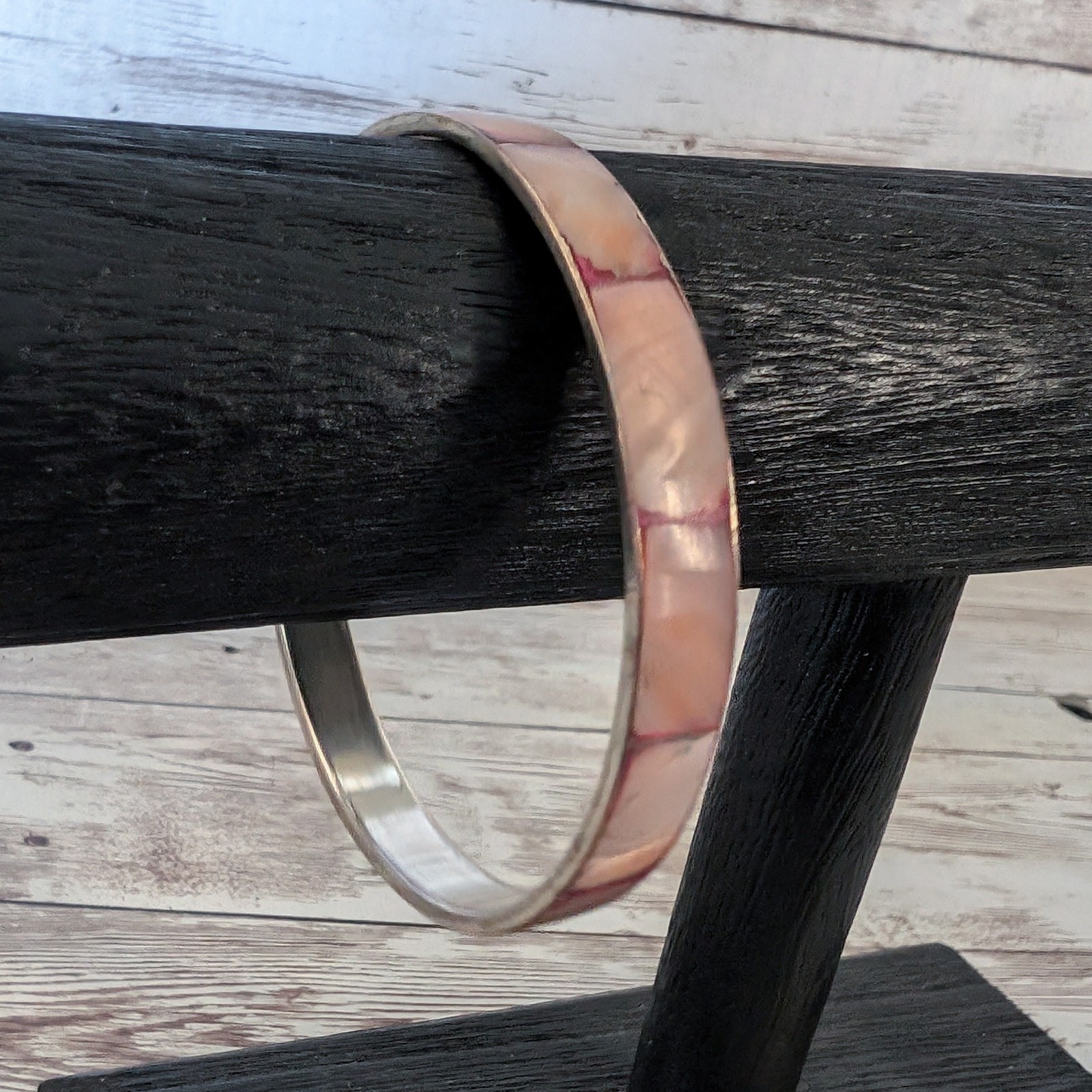 Vintage Bracelet Inlayed Red/Pink Tones