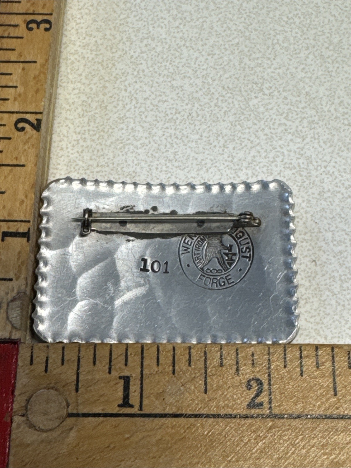 Vintage August Wendell Aluminum Brooch Pin Sail boats