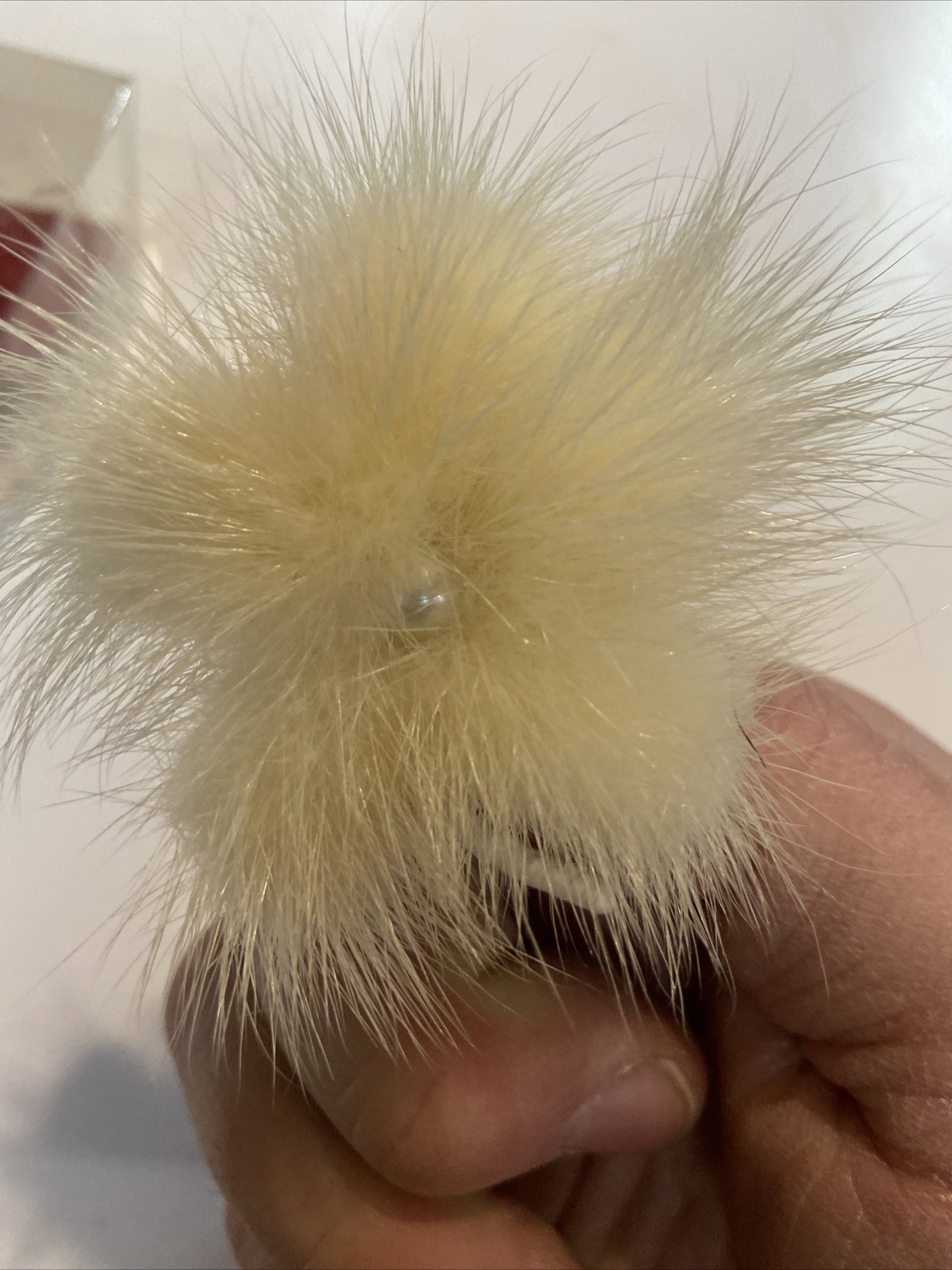 Vintage Mink Flower Brooch Echt Nerz Original Box #N