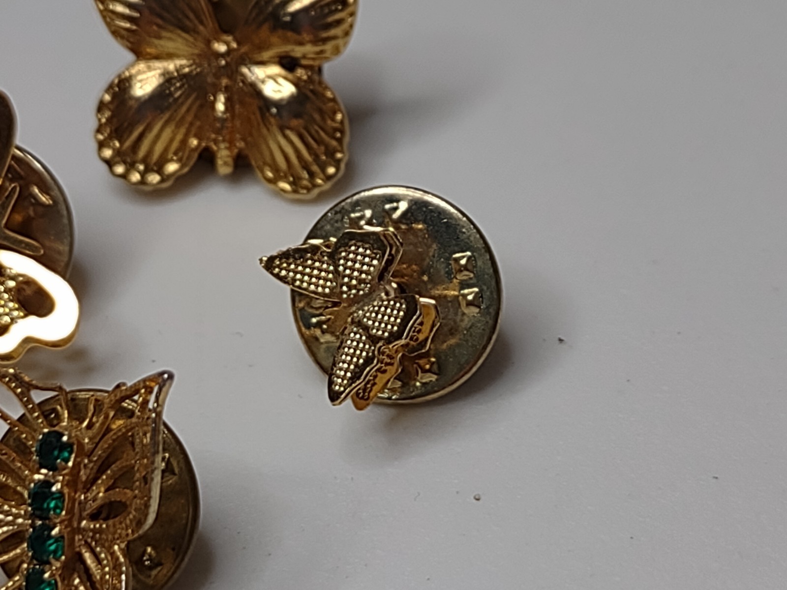 Lot Of 8 Gold Tone Butterfly Pins 8 Pc Butterfly Pin Lot