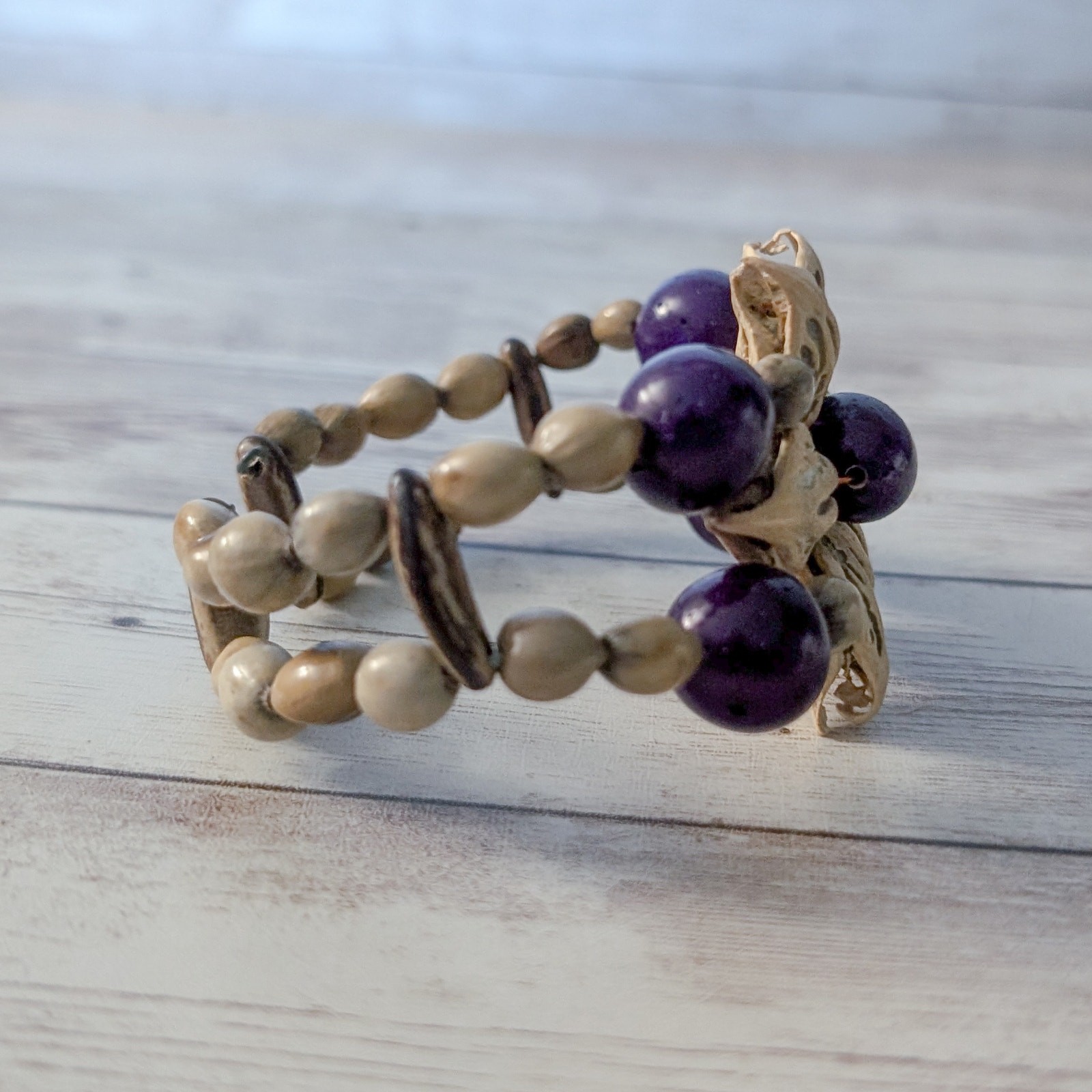 Vintage Bracelet Statement Flower Bangle