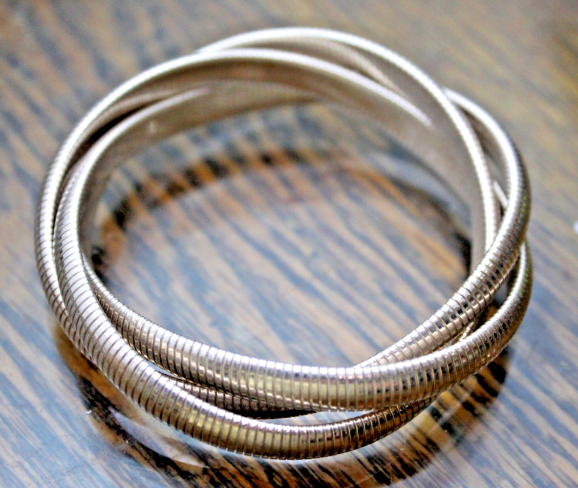 LEONORE DOSKOW STERLING SILVER TRIPPLE STRETCH BRACELET