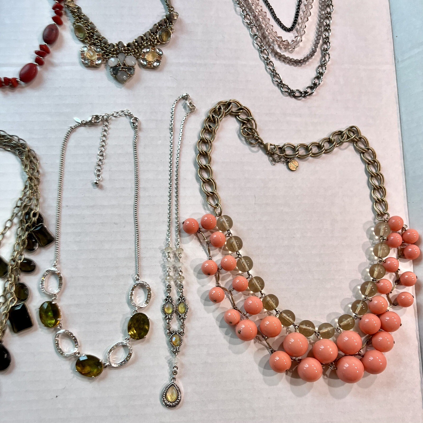 Designer Necklaces Lot Danielle Stevens Avon Chaps Monet Talbots LC 14-28” 9ct