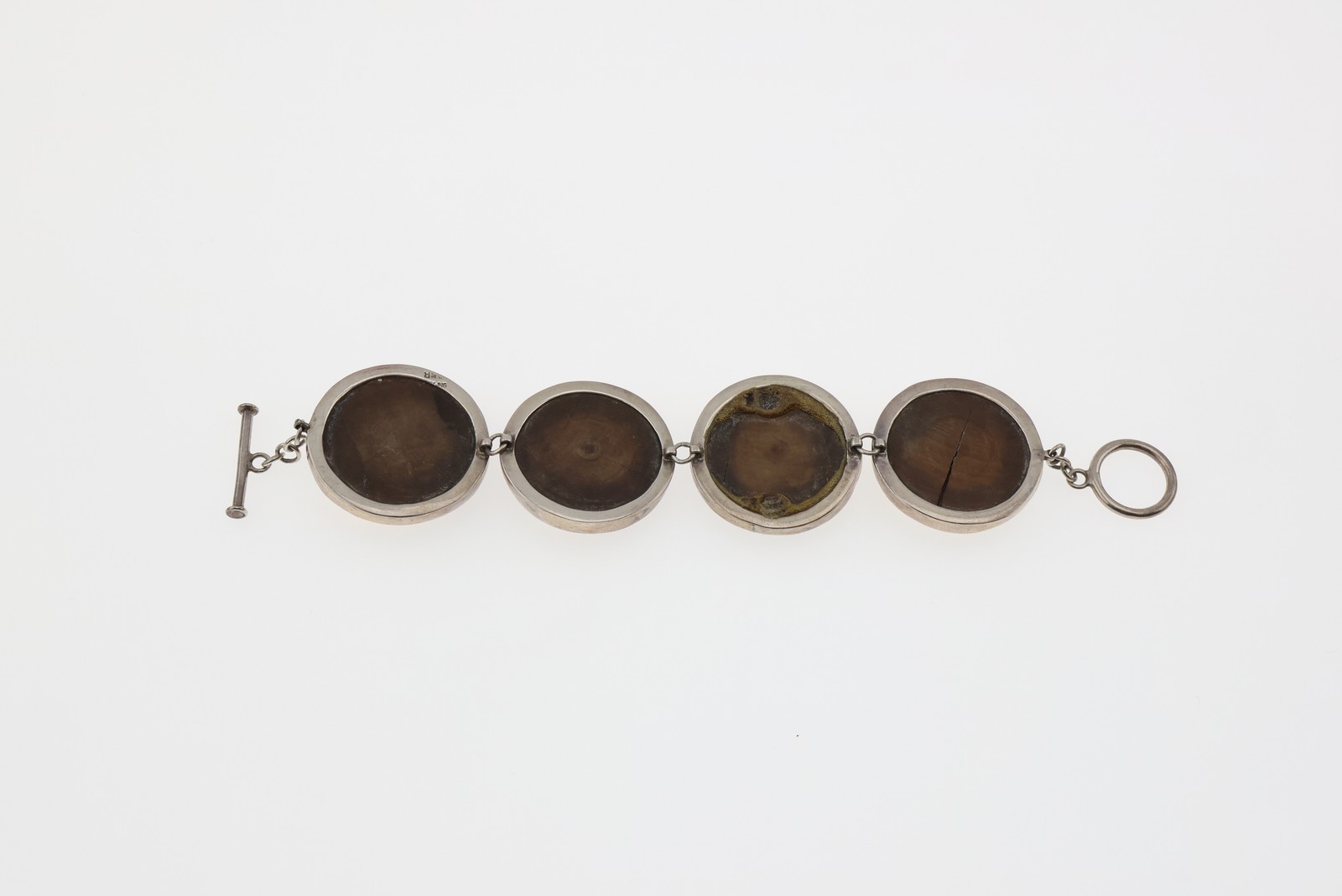 Amy Kahn Russell Sterling Silver Carved Animal Panel Bracelet