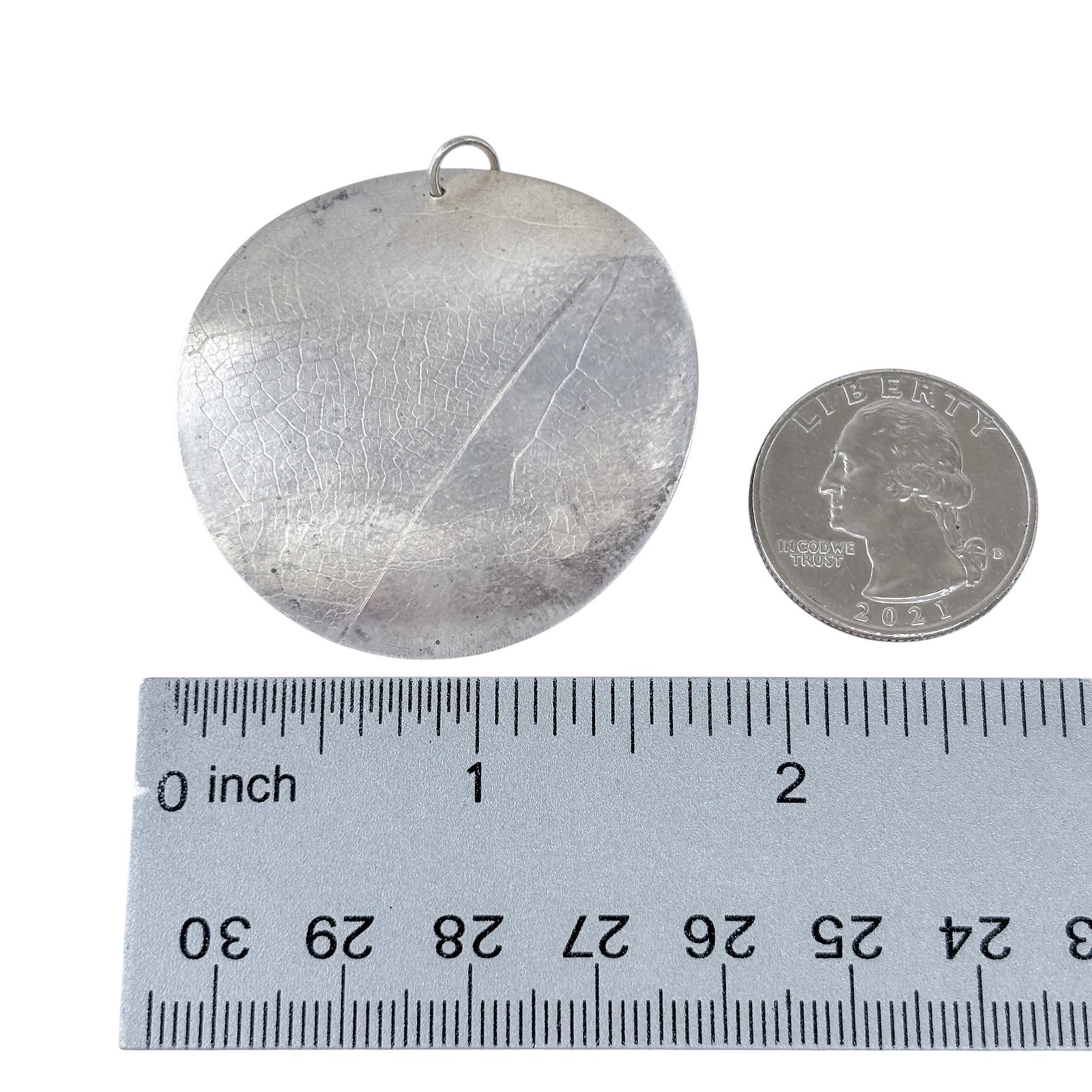 Vintage Sterling Silver 925 Dina Varano Every Day Matters Disc Pendant