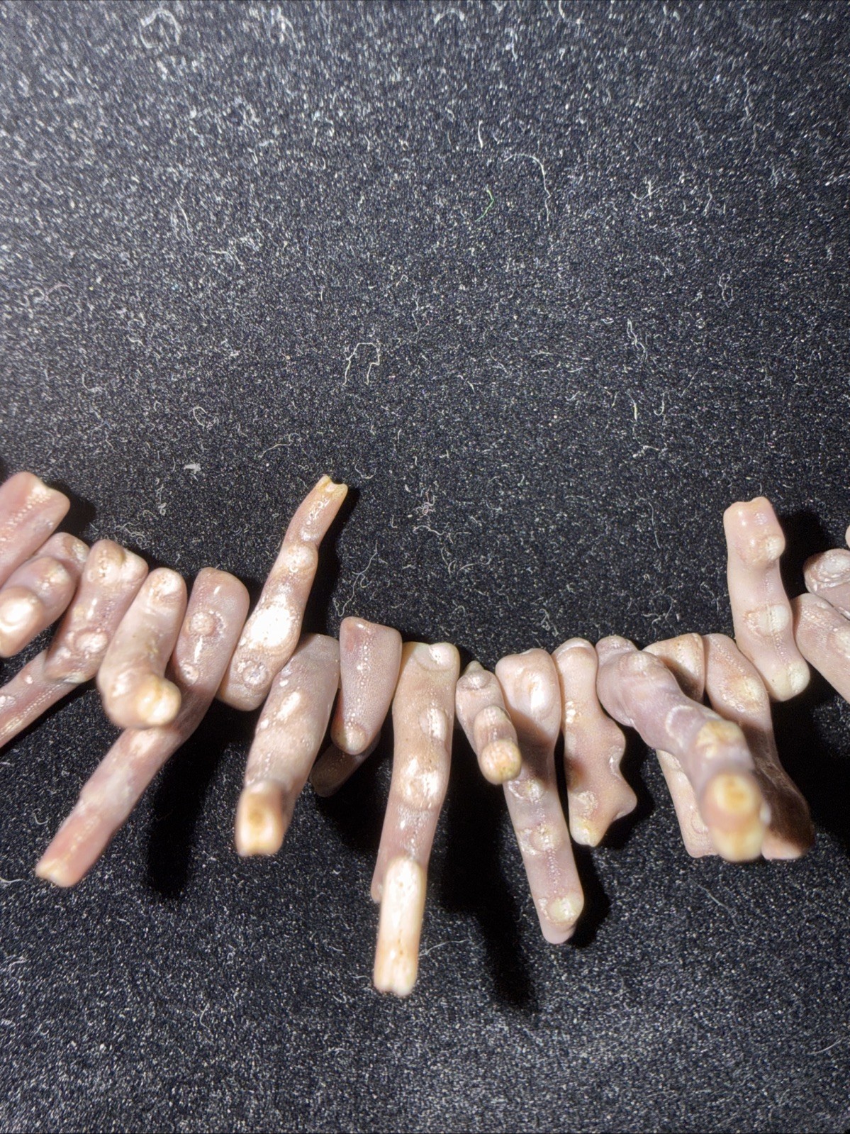 Vintage Lavender Branch Coral Necklace 18 Inch Strand