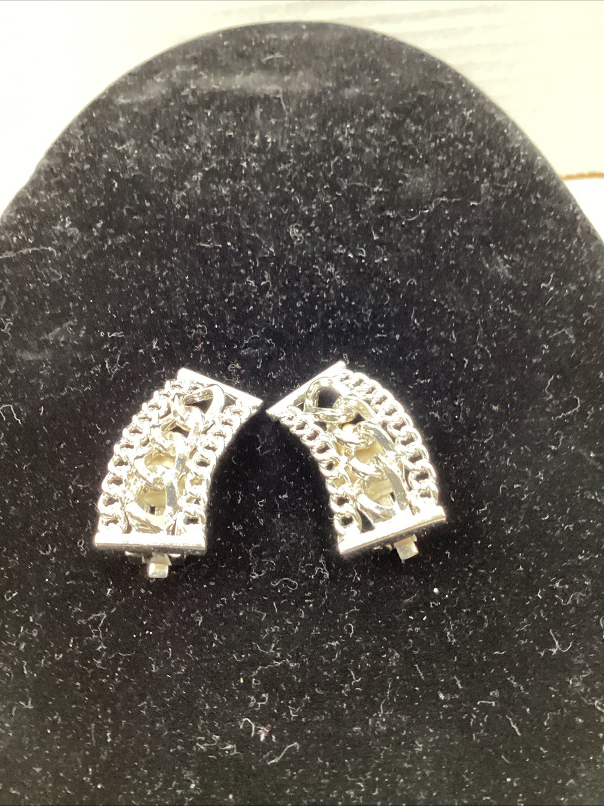 SARAH COVENTRY Silver Tone Earrings Signed Vintage Jewelry