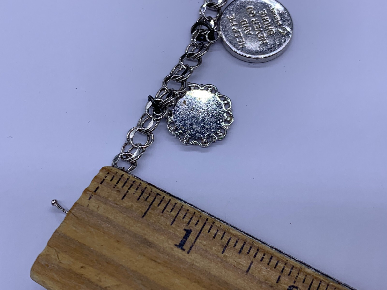 VINTAGE STERLING SILVER GEMINI MAY JUNE HAPPY BIRTHDAY COIN CHARM BRACELET