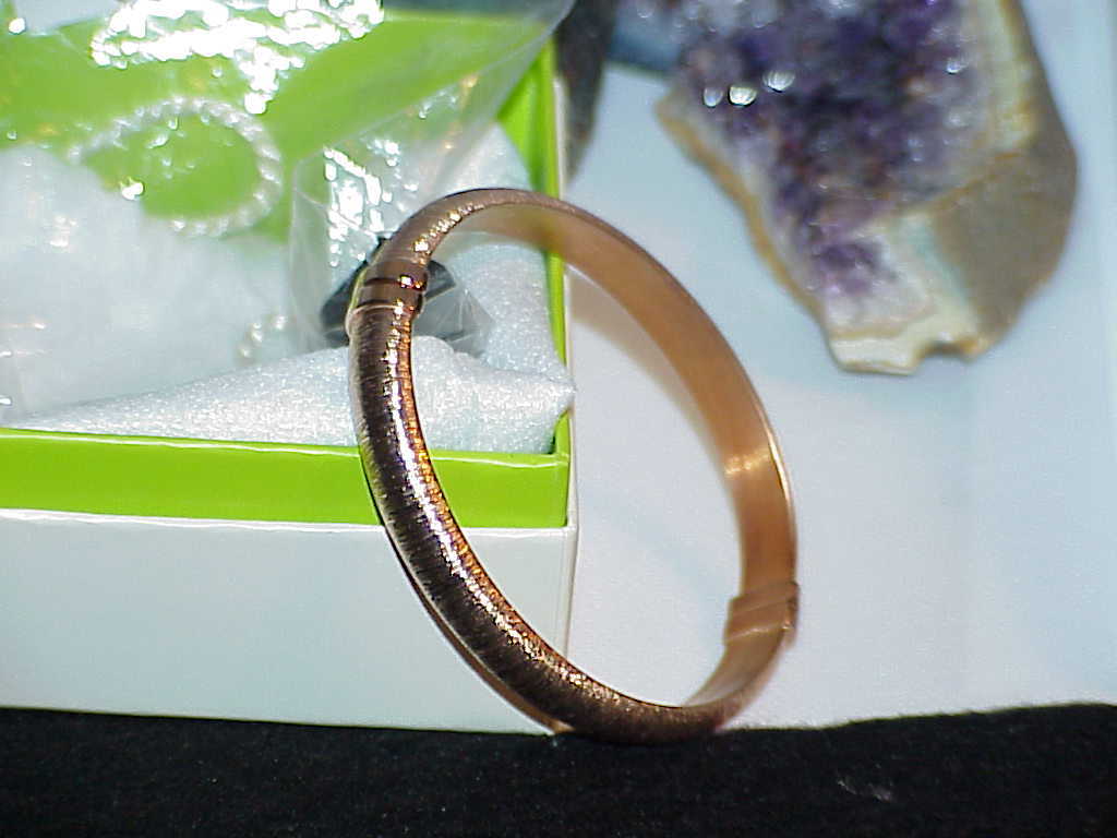 QVC Veronese 18k Rose Gold Vermeil Sterling Solid Bangle Bracelet 23.8G New Bx