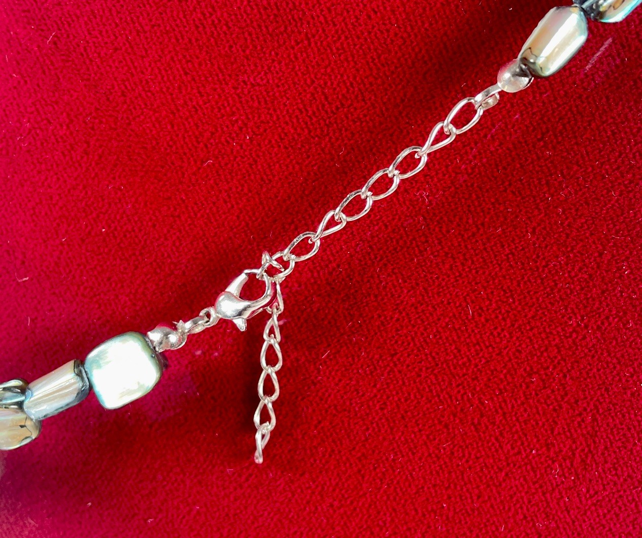Abalone Shell Made Into Beads And Leaves Necklace Collar