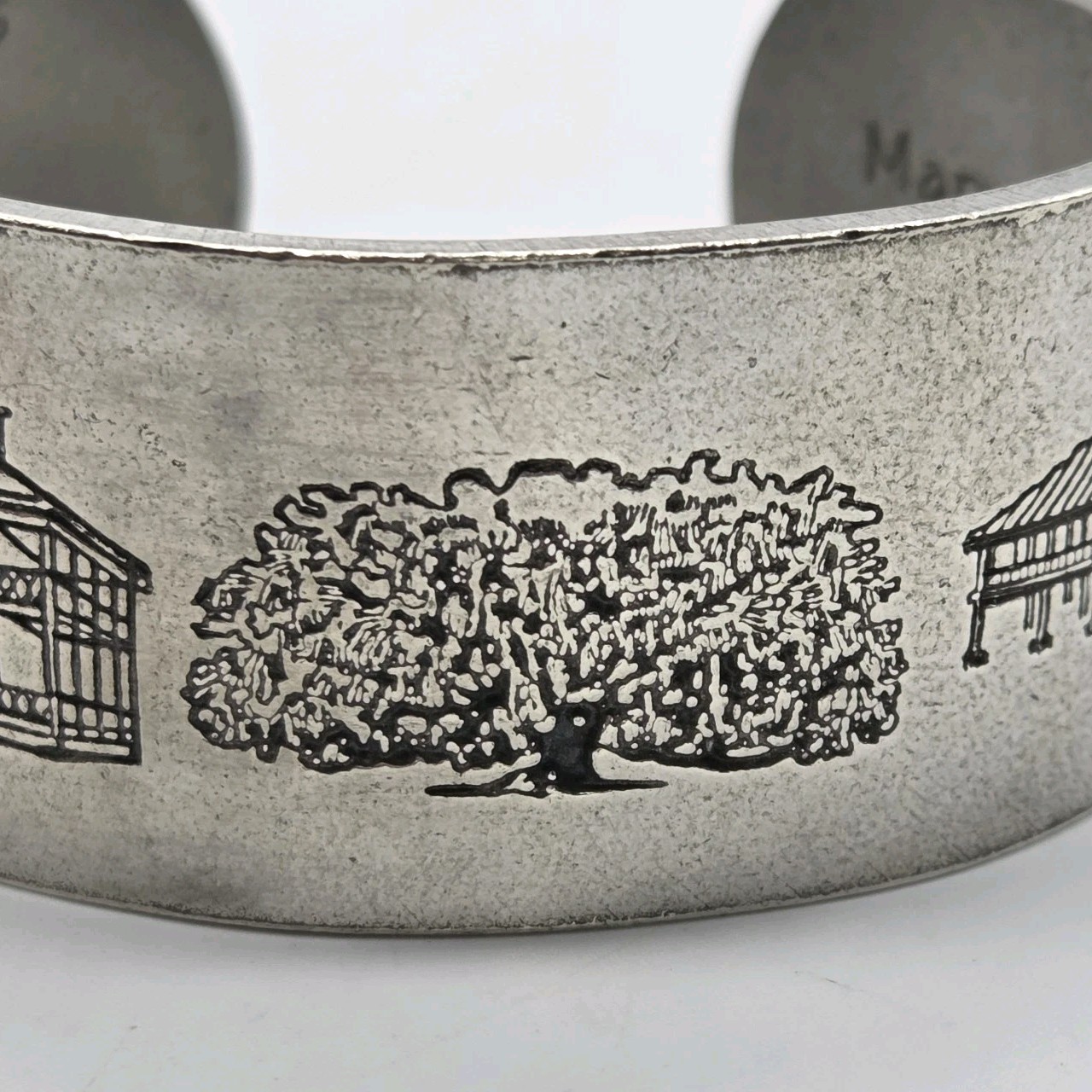 Salisbury Pewter Cuff Bracelet MS Gulf Coast Landmarks In Box Martin Miazza’s