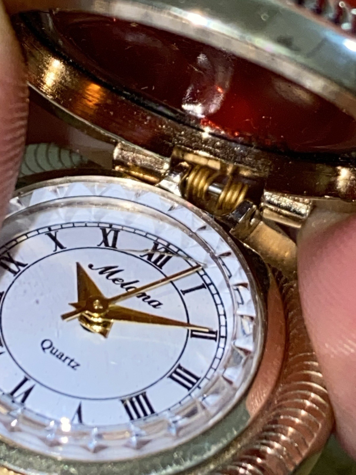 Vintage USSR Watch Melana AU with Speidel Goldfilled Chain Rare