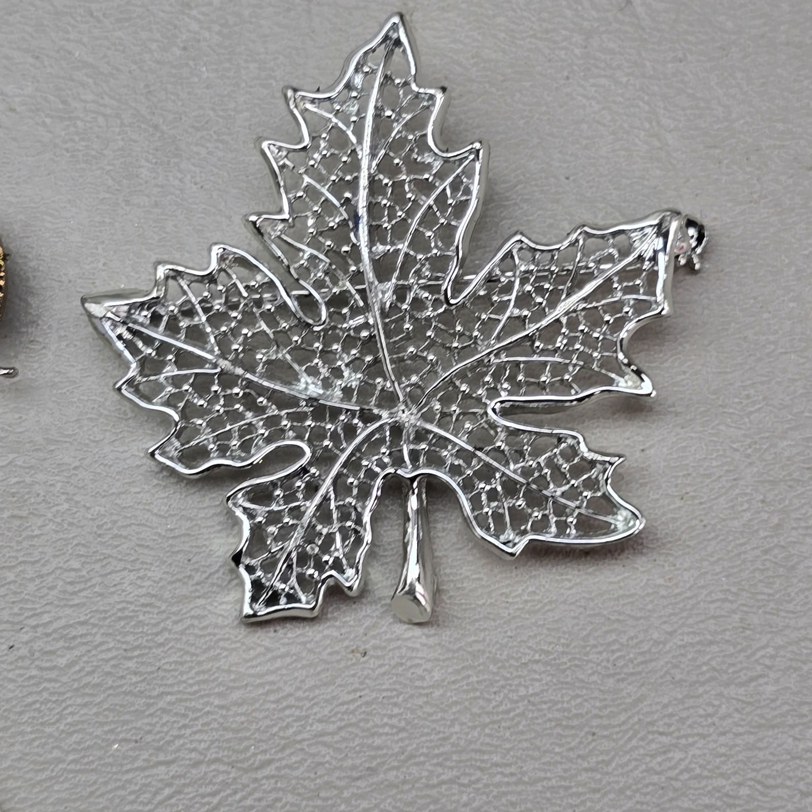 Vintage Rhinestone Brooch Lot Butterfly Leaf Fleur De Lis