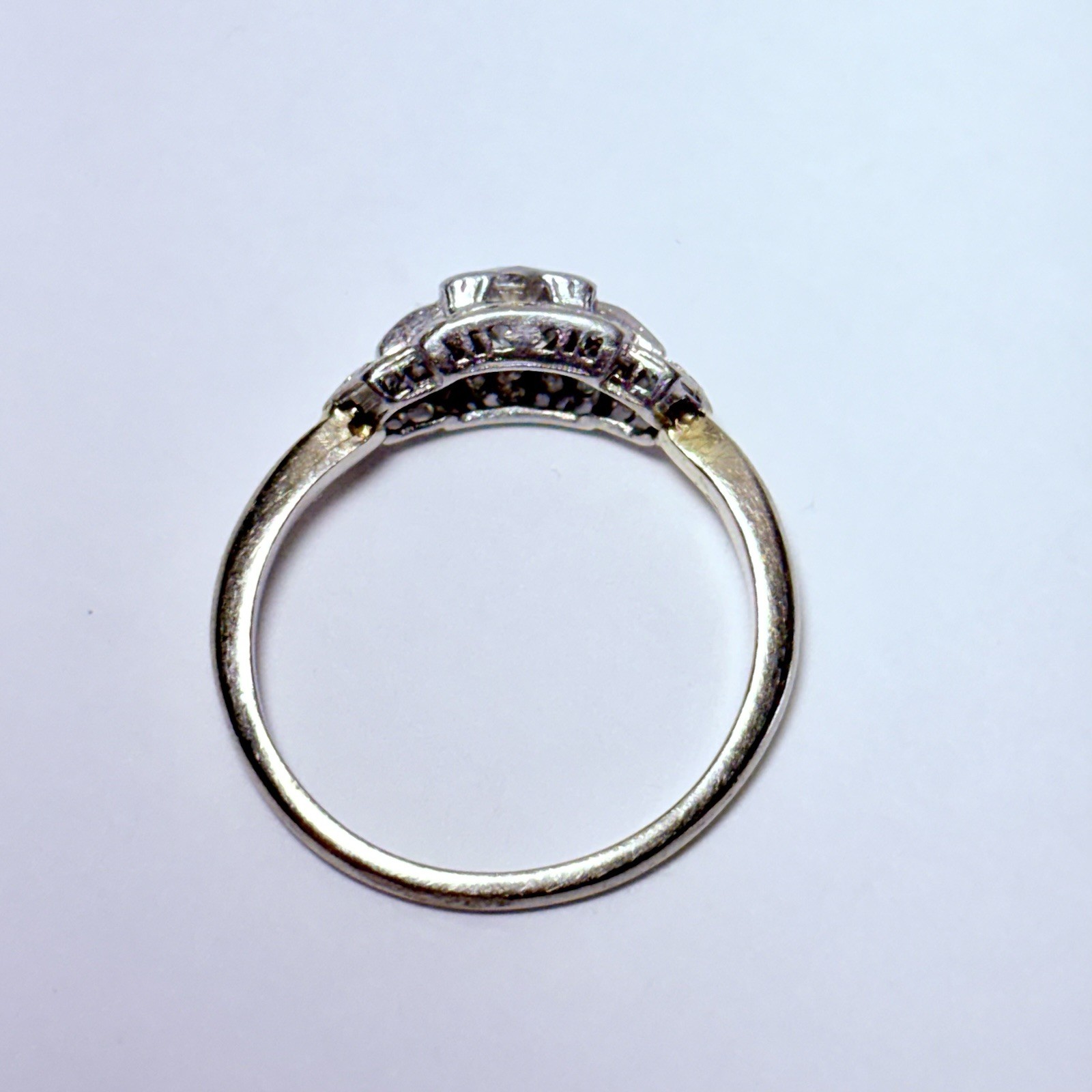 GG Certified 14K Gold 0.94ct Old European Diamond 0.22ctw Accents Sz 9 Ring 3.8g