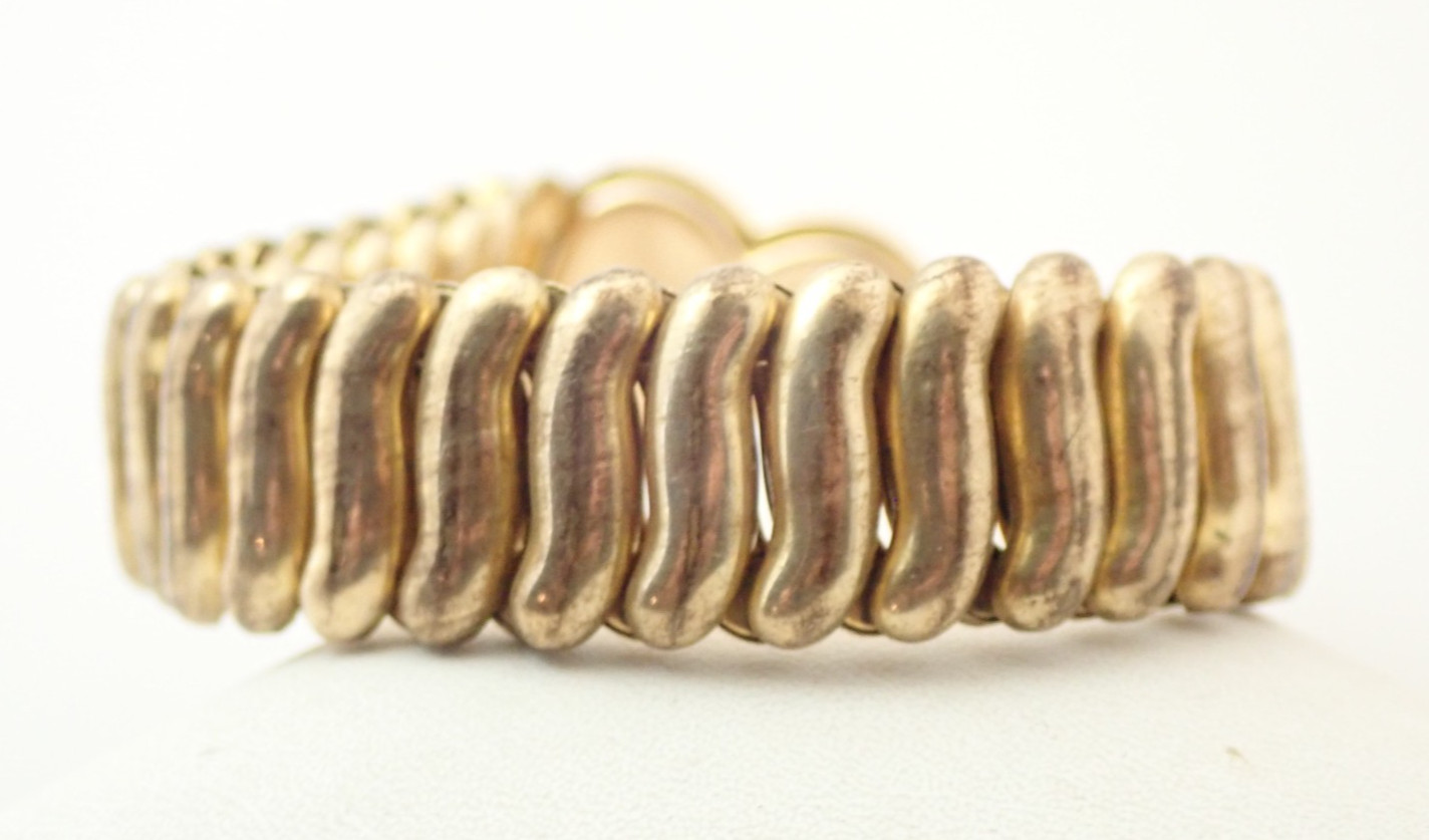 Antique Gold Filled Sweetheart Heart Expansion Expandable Stretch Bracelet