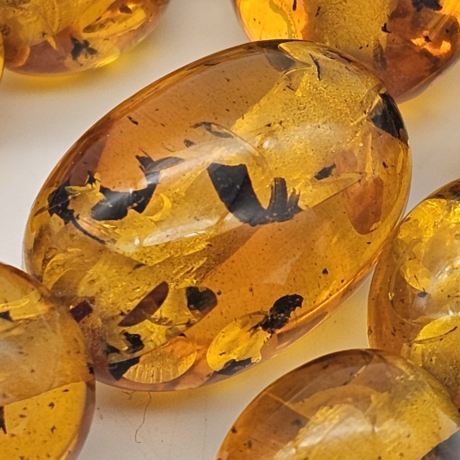 Vintage Baltic Amber Necklace Natural Honey Gold Beads 25″
