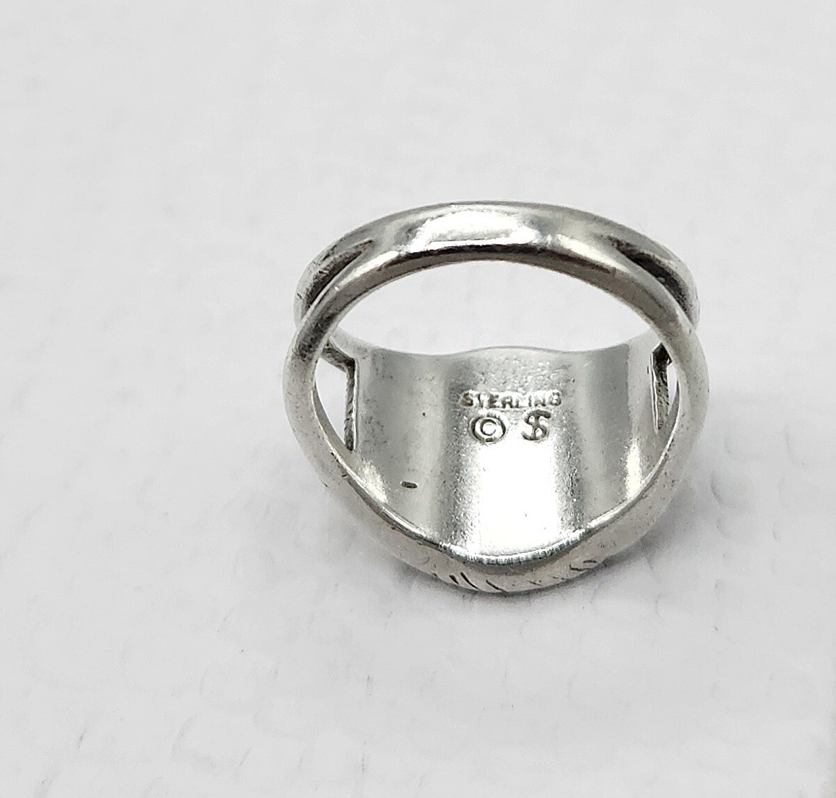 Designer Vintage Shube’s Dakota West Sterling Silver Cherub Angel Ring Size 5