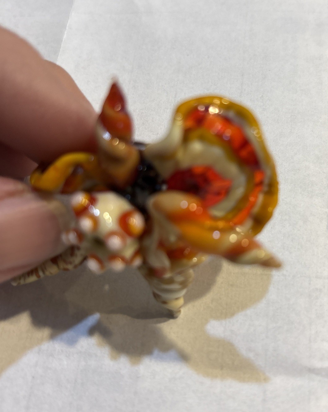Lucite Acrylic Sea shell Brooch Pin