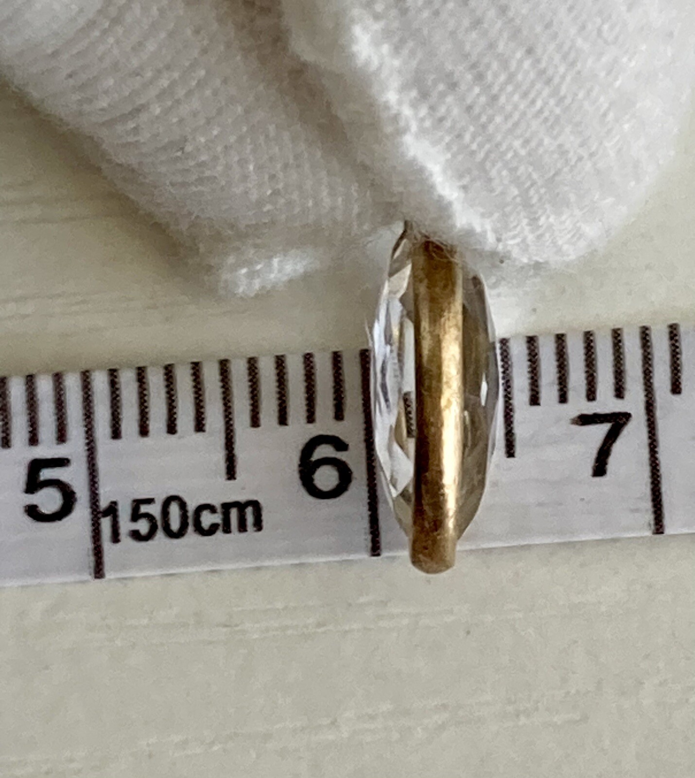 14k Yellow Gold Filled Quartz Pendant Chain Necklace Y Drop 15in plus 4in Drop