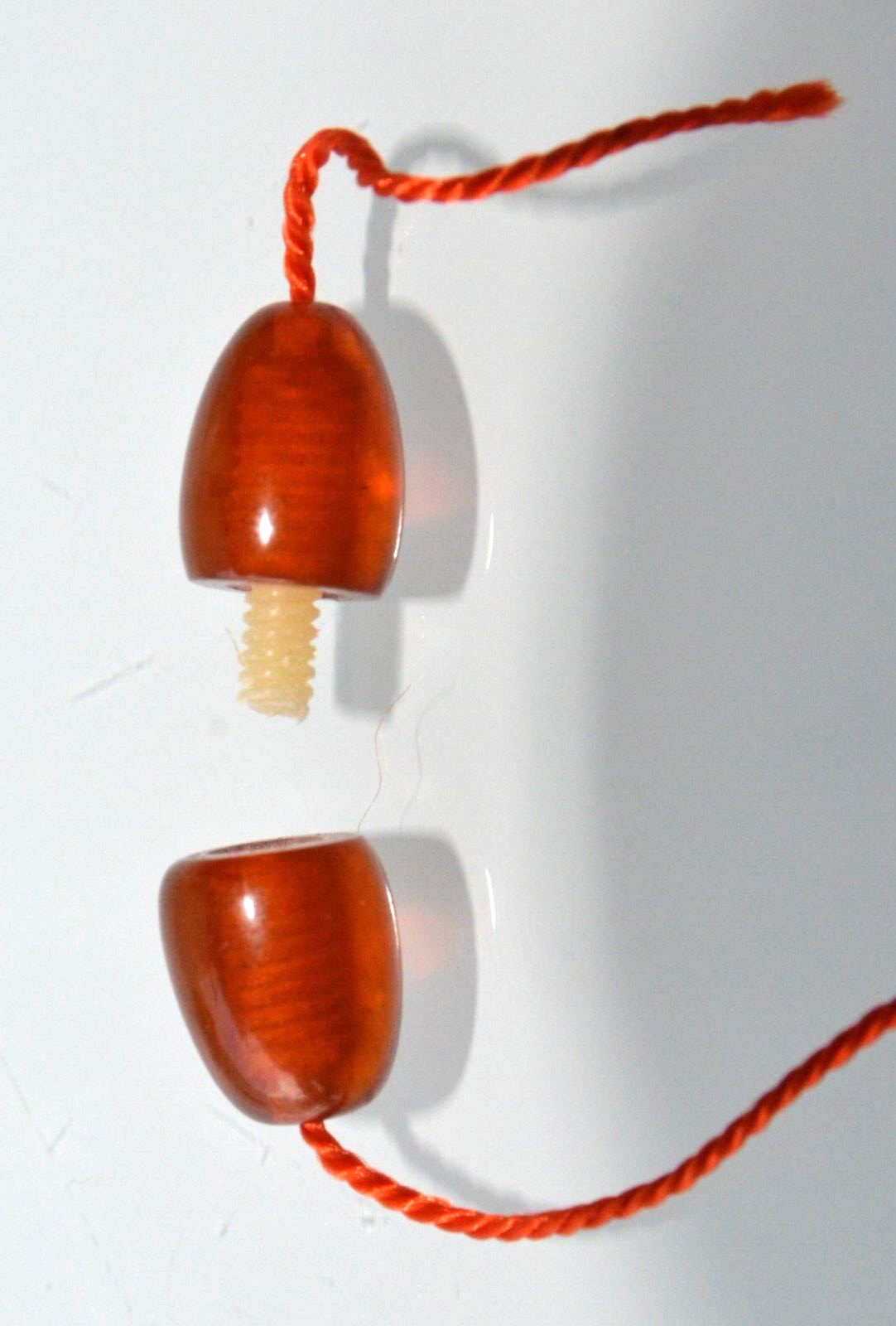 ✅1970y RUSSIAN SOVIET BALTIC SEA AMBER TWIST CLASP NECKLACE 老琥珀 BEADS STONE ROCK