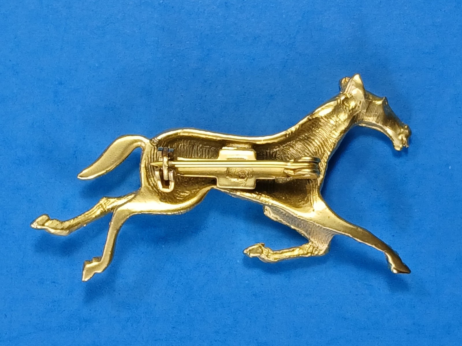 Horse Pins Brooches Running Gallop Brushed Satin Finish 2” Stallion LOT OF THREE