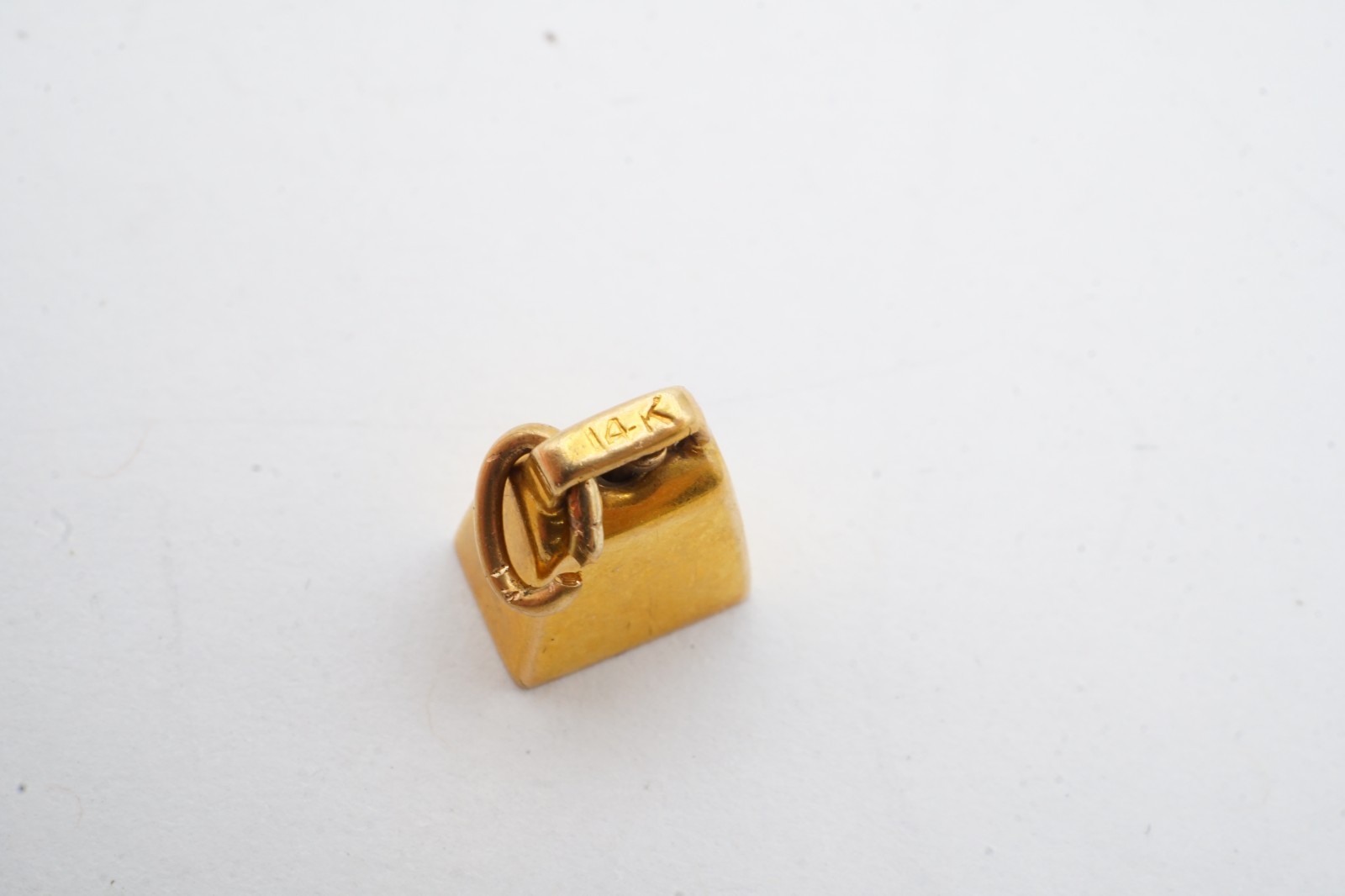 Vintage 14k Yellow Gold Cow Bell Charm Articulating