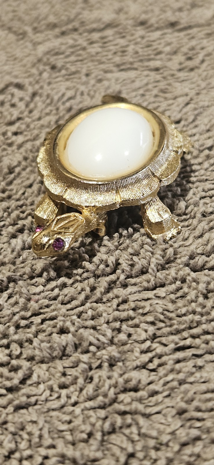 Napier Gold Tone Turtle Brooch