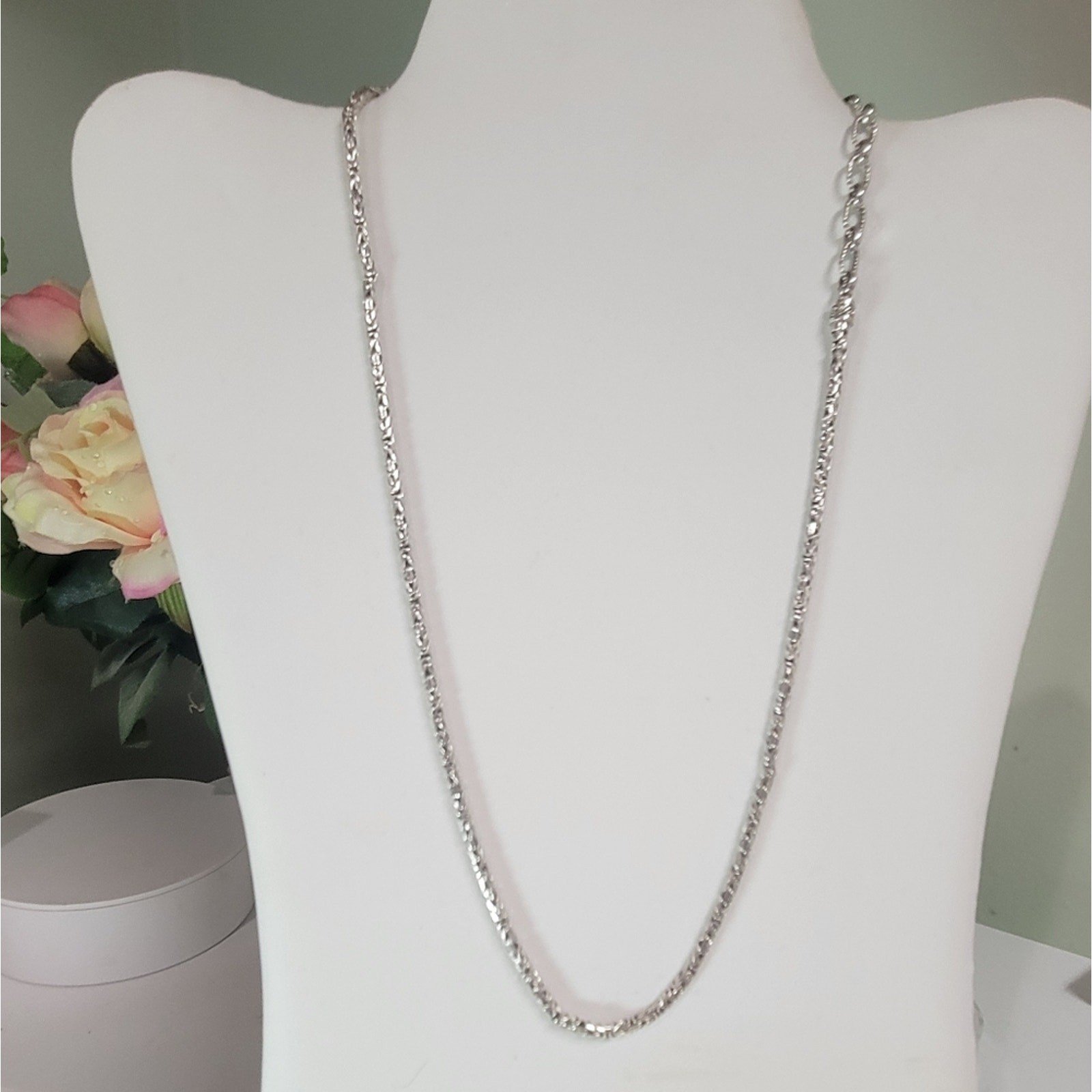 VTG SARDA STERLING SILVER 20.5 INCH NECKLACE 925 23.5g