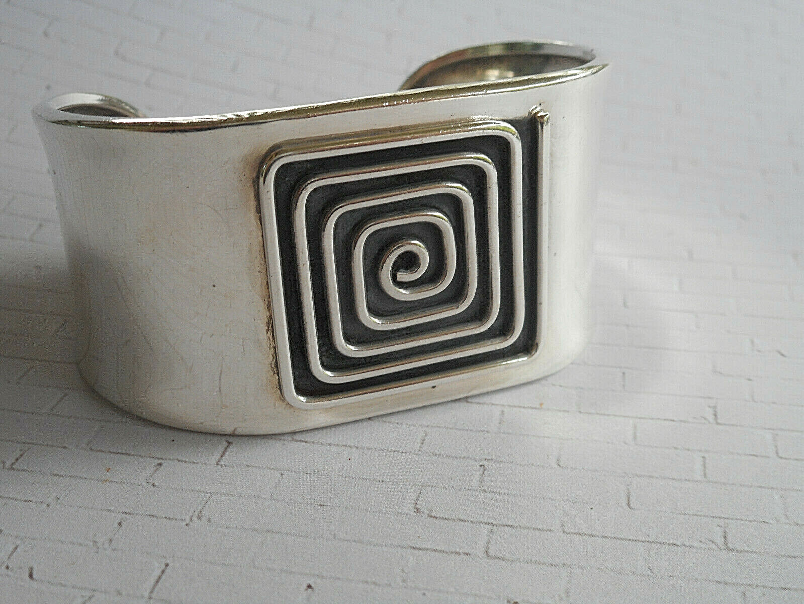 Vintage Sterling Silver Dominique Dinouart DDD Mexico Cuff Bracelet 4011CD