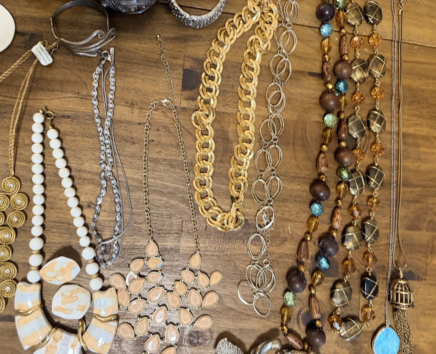 Vintage Modern Costume 99 Pieces Jewelry Lot Signed Necklace Earrings Broach