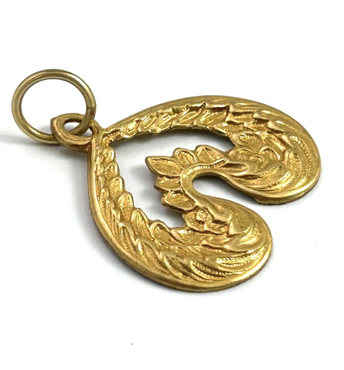 Vintage Wings Charm Pendant Ornate Brass Metal Stamping Charm Vintage Jewelry