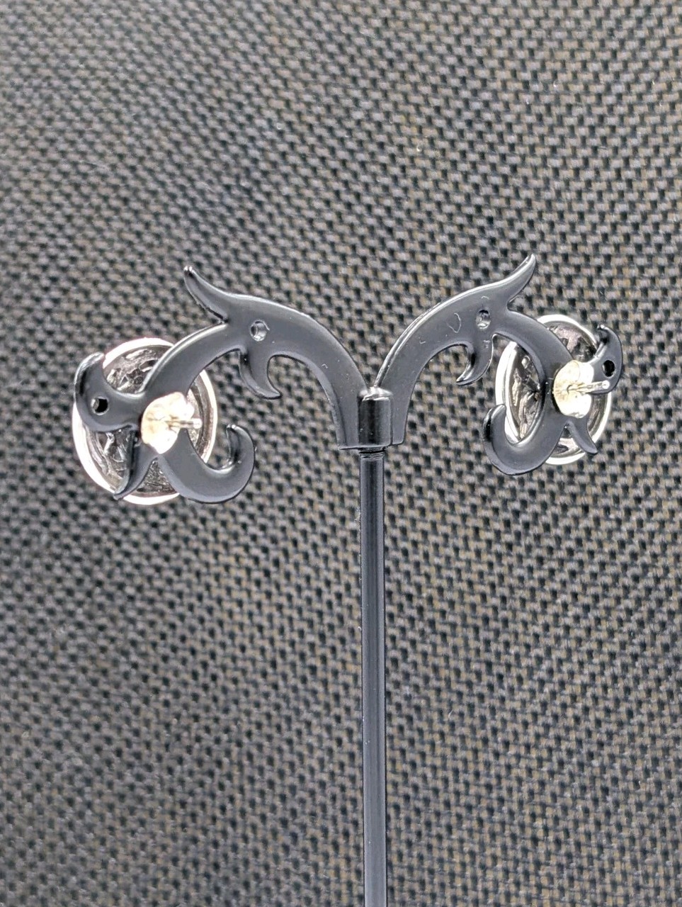 Vintage Kit Heath ’93 Sterling Silver Round Celtic Irish Knot Stud 925 Earrings