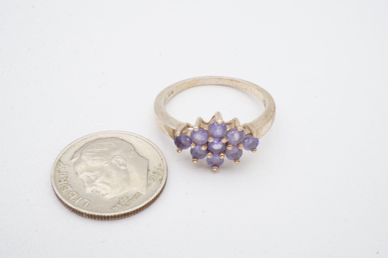 Vintage Sterling Silver 925 Iolite Ring Size 8