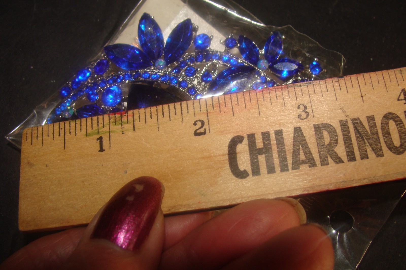 Vintage for (1) Prong set Crystal Cluster Leaf Brooch with Rhinestones