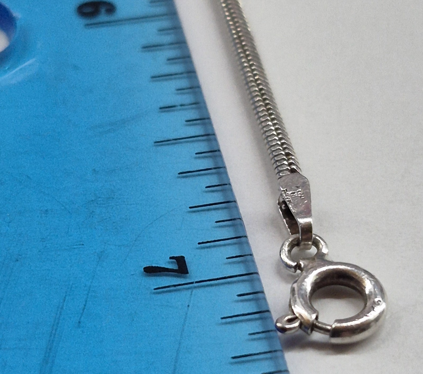 Vintage 925 Sterling Silver Snake Chain 7″ Starter Charm Bracelet