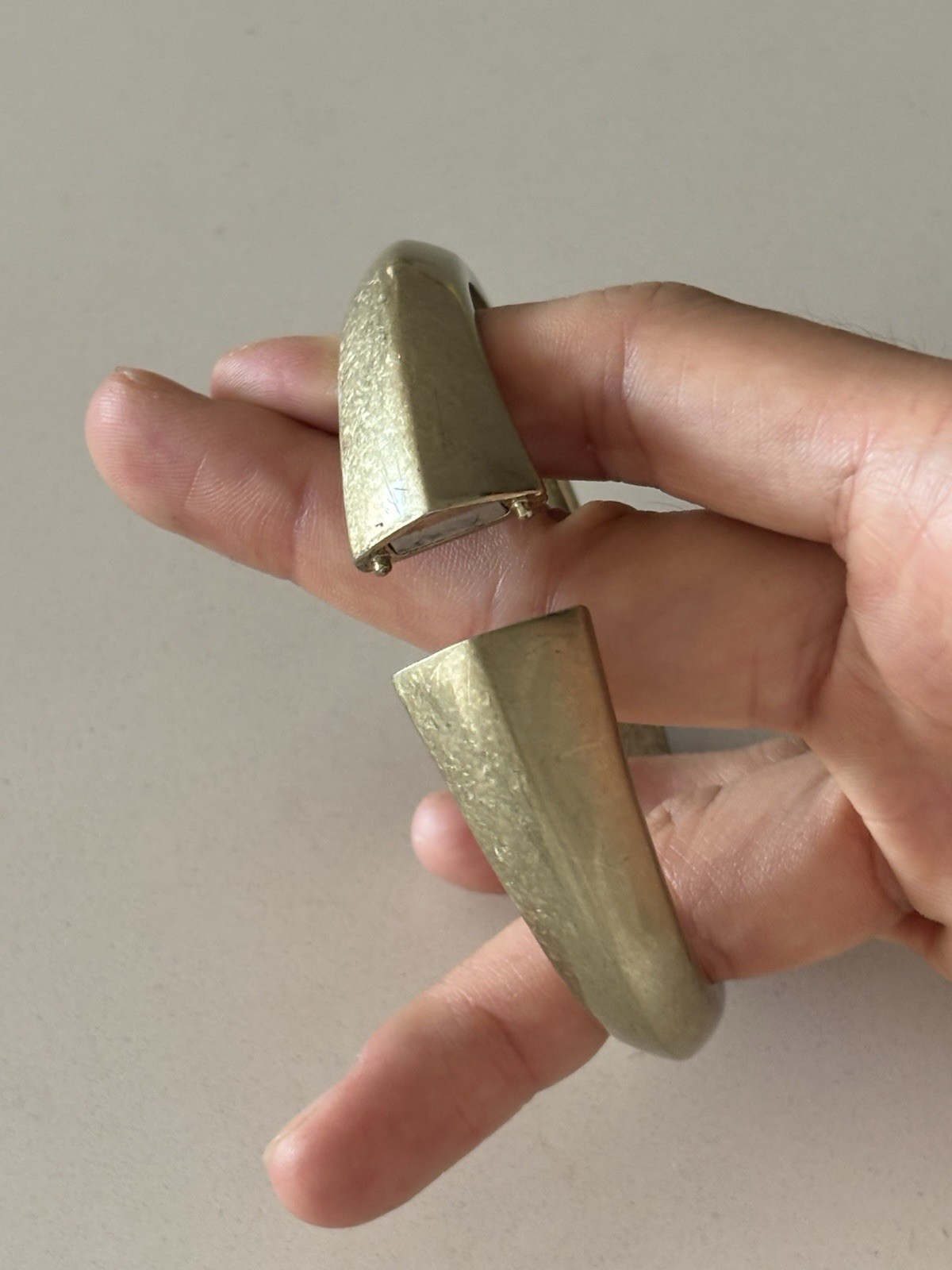Vintage Bracelet Set – Signed KC Hinged Bangle & Monogram Cuff